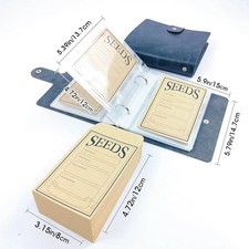 Seed Organizer 2 Ring Binder Book with Inserts and 50 pcs Empty Seed Envelopes