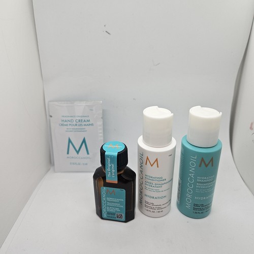 Juego de 4 piezas Moroccanoil Hair nuevo en caja - champú/acondicionador/aceite capilar/crema de manos - Imagen 4 de 11