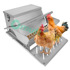 1PC 20lb Galvanized Steel Automatic Chicken Feeder Weatherproof Poultry Feeder