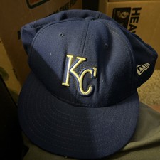 Kansas City Royals New Era Fitted Hat Sz 8 MLB 59FIFTY KC USA Clean