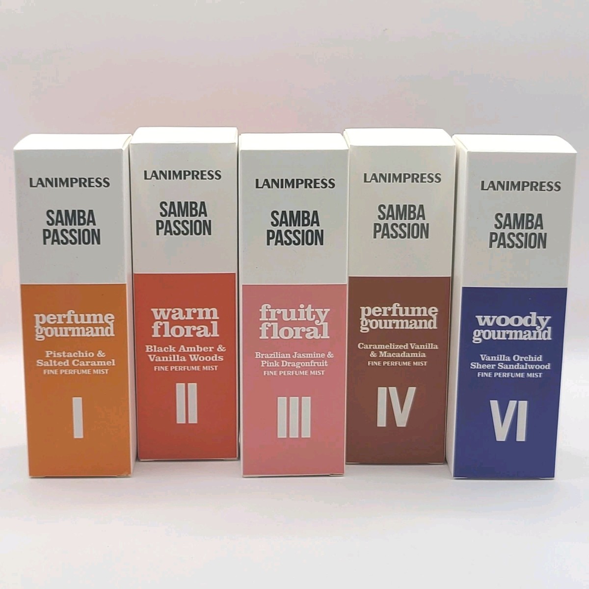 Lanimpress 5 PC Perfume Mist Set Samba Passion 3 oz / 90 mL x 5