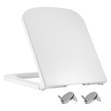 Universal Square Toilet Seat 36x42x4cm Soft-Close Mechanism Quick Release Design