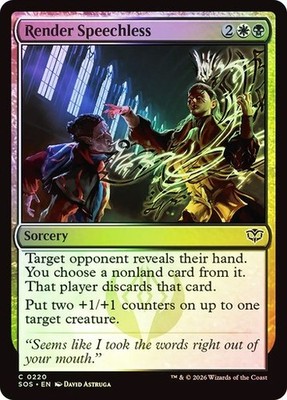 NM Foil Render Speechless, MTG, Secrets of Strixhaven, Magic the Gathering, 220