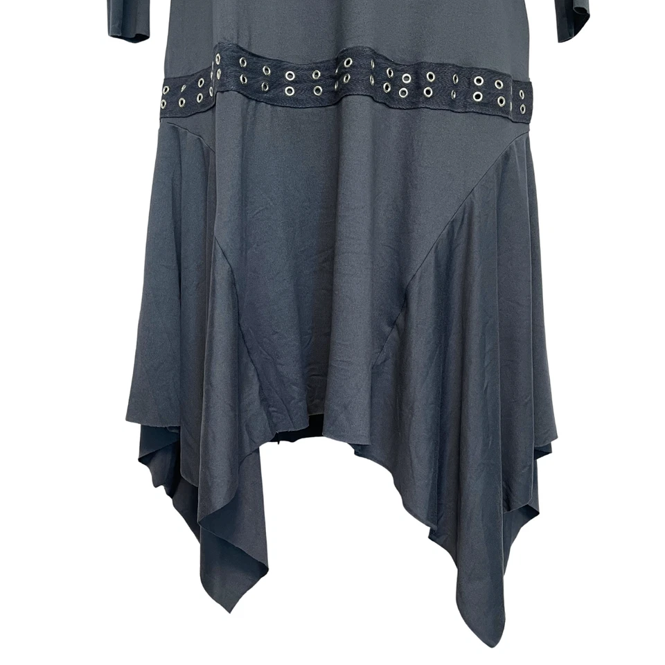Vestido Silence & Noise Cintura Caída Nuevo con Etiquetas Talla L Gris Oscuro Hada Grunge Lagenlook Foto 4 de 4