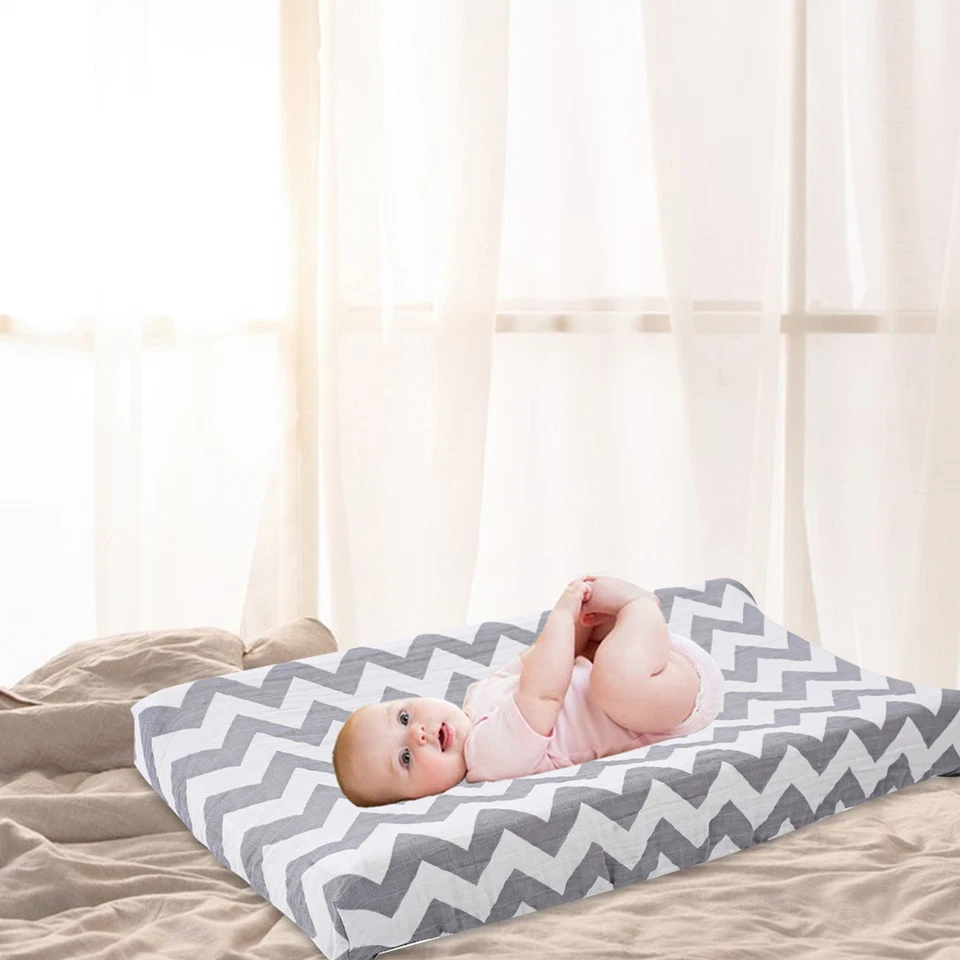 Almohadilla Cambiadora Suave Reutilizable Diseño de Impresión Almohadilla de Pañales Bebé Hojas Cubierta Foto 4 de 4