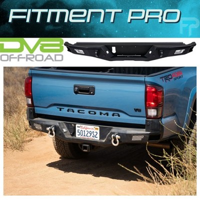DV8 Offroad MTO Series Rear Bumper Black Steel For 16-23 Toyota Tacoma RBTT1-04