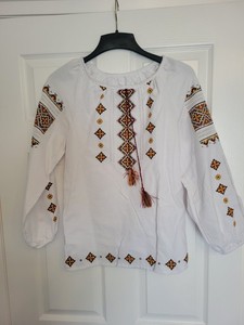 Embroidered Ukrainian Folk Blouse 