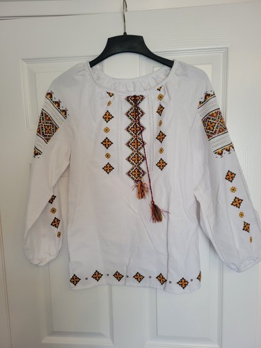 Embroidered Ukrainian Folk Blouse 