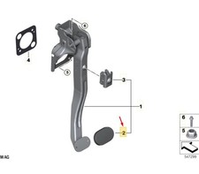 Mini Cooper J01 Pedal Gummi -Pad 35005A72868 Neue Echtheit