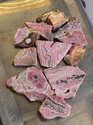 Rhodochrosite Gemstone Slabs Polished Half Kilo Lots. Ships From Arizona 