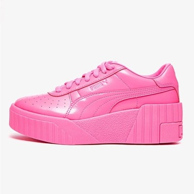 Puma Luminous Metallic Pink Cali Wedge PP Sneakers Size 8.5