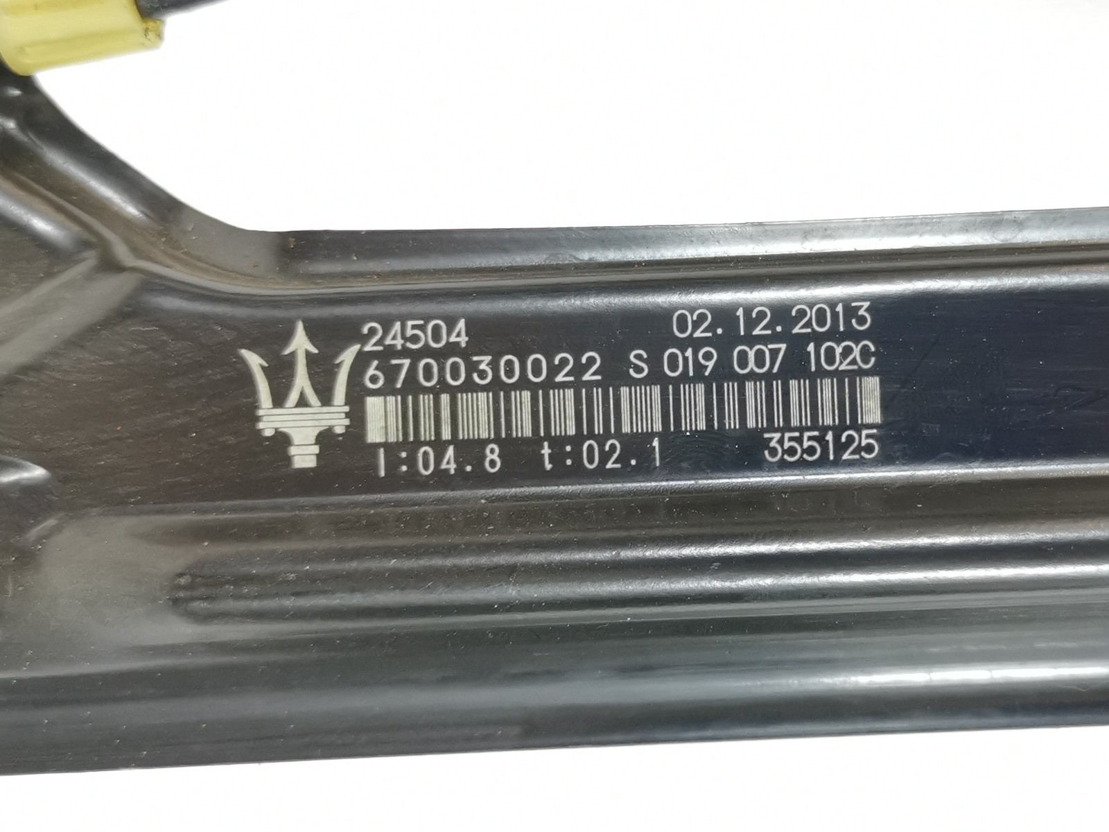 Maserati Ghibli S 3.0 Q4 2014 Rear Right Door Window Glass Regulator Motor OEM