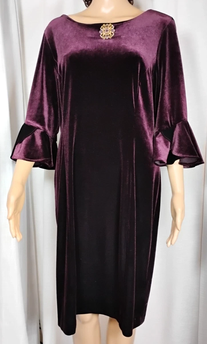 dkny purple velvet dress DKNY Women's Velvet Solid for sale