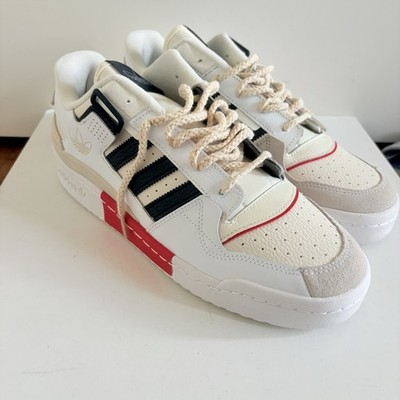 Adidas Forum Exhibit Low White Vivid Red Size 10.5 Mens New No Box