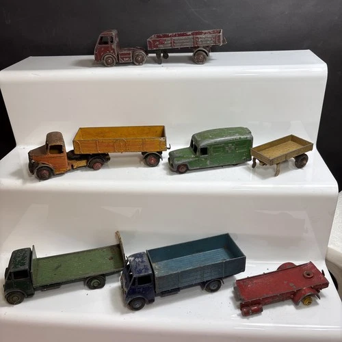 Vintage Job Lot Dinky Trucks Wagons Ambulance Spares Or Repair Restoration