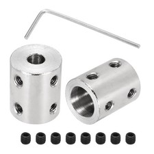 6 Pcs 6mm to 12mm Shaft Coupler Connectors L22mm x D18mm Rigid Coupling