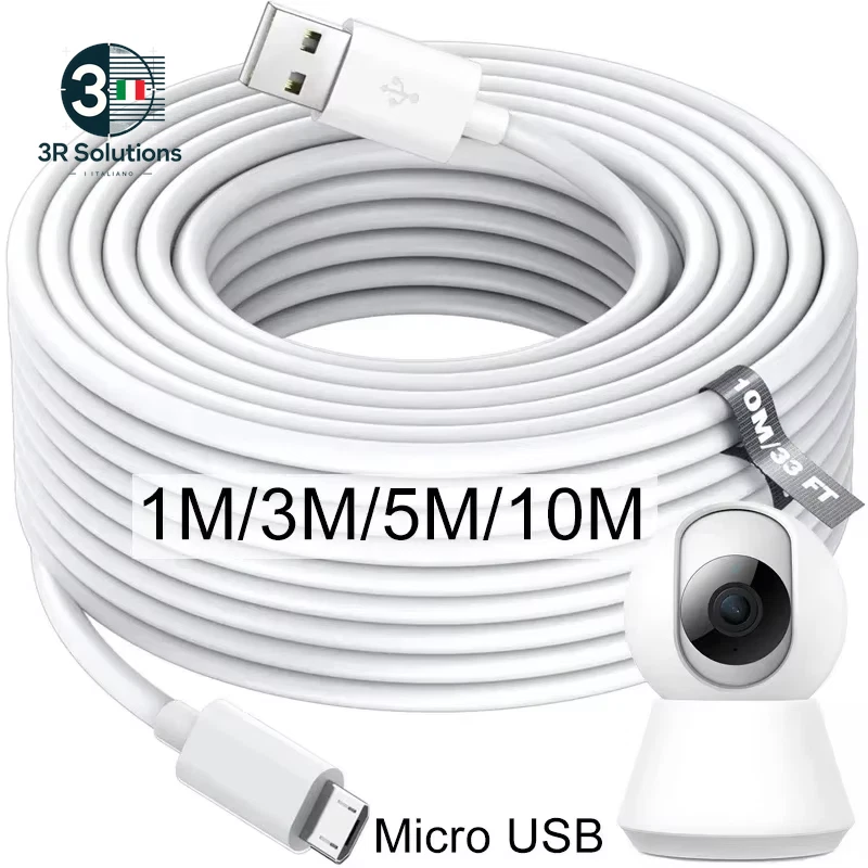 Cavo Micro USB Intrecciato 3 Metri – Carica E Sincronizza, Lungo E Resistente Per Smartphone