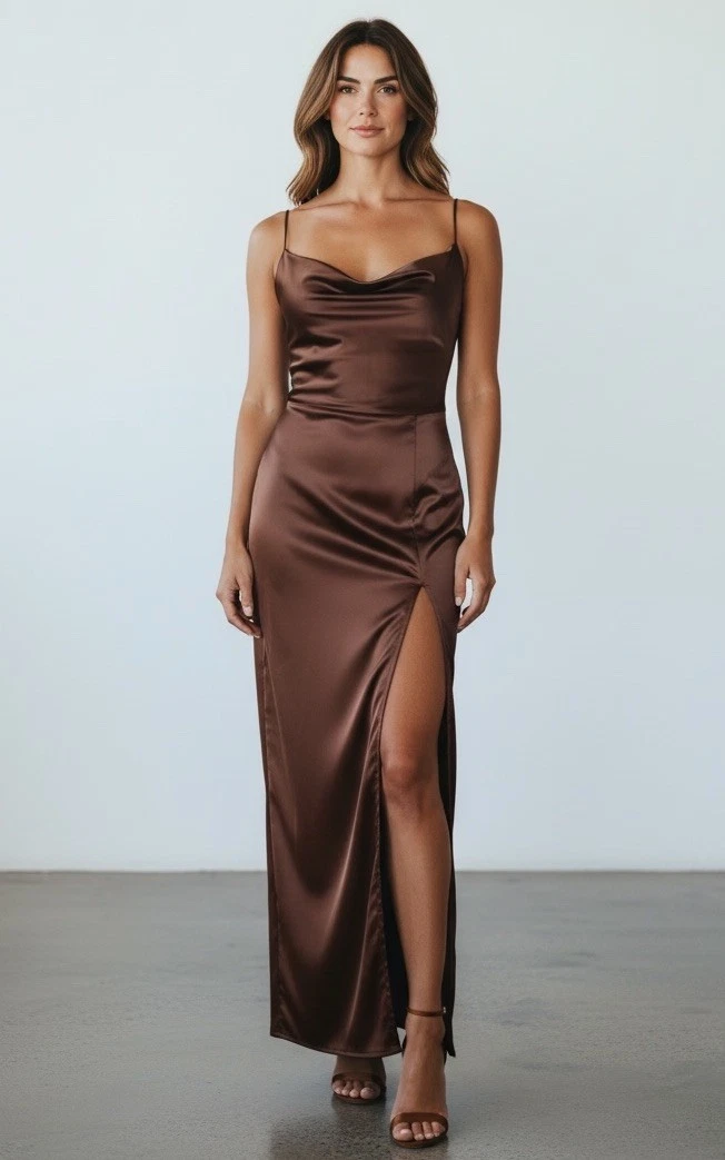 formal evening dress men Giovanna Linen Maxi Dress