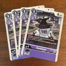 Soulmon BT11-078 C Dimensional Phase Digimon TCG Playset Of 4