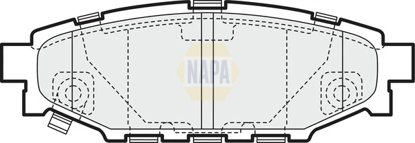 Brake Pads Set fits SUBARU OUTBACK BP9, BR9 2.5 Rear 2003 on NAPA 26696AG000 New - Image 2 of 4