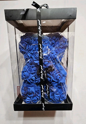 Rose Flower Bear-Hand Made Rose Teddy Bear Artificial Decoration Gift