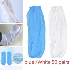 50 Pairs Disposable Oversleeves Arms Sleeves Non Woven Fabric for Painting,
