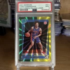 2021-22 Donruss Holo Green/Yellow Laser #211 Cade Cunningham Rookie Pistons