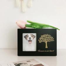 Pet Urn Memorial Box Pet Memorial Gift with Photo Frame Supplies Funeral Remembr