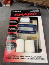 Sharp EL-1750P III Printing Calculator 2 Color 12 Digit Calendar Clock