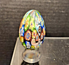 Murano Millefiori Easter Egg Paperweight w/ stand — photo 3