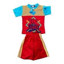 Vtg Retro Grand Prix Throwback Baseball Shirt -Shorts Set Size 6-7