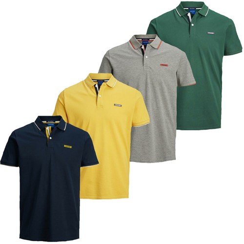 Camisetas polo de piqué de manga corta para hombre and Jones S-XL con logotipo liso algodón | eBay