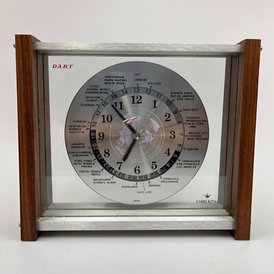 Vintage World Clock Lord King Mitsukoshi Made in Japan Airplane
