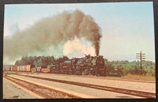 NICKEL PLATE 759 STEAM LOCOMOTIVE DELAWARE &HUDSON RAILYARD 1960'S COLOR PC NEW