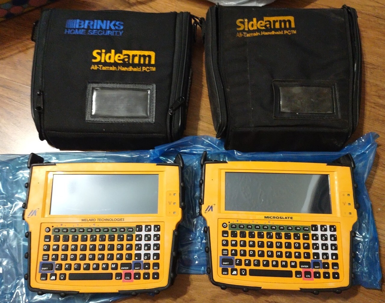 2 lot MELARD TECHNOLOGIES microslate SIDEARM WIRELESS ALL-TERRAIN HANDHELD PC