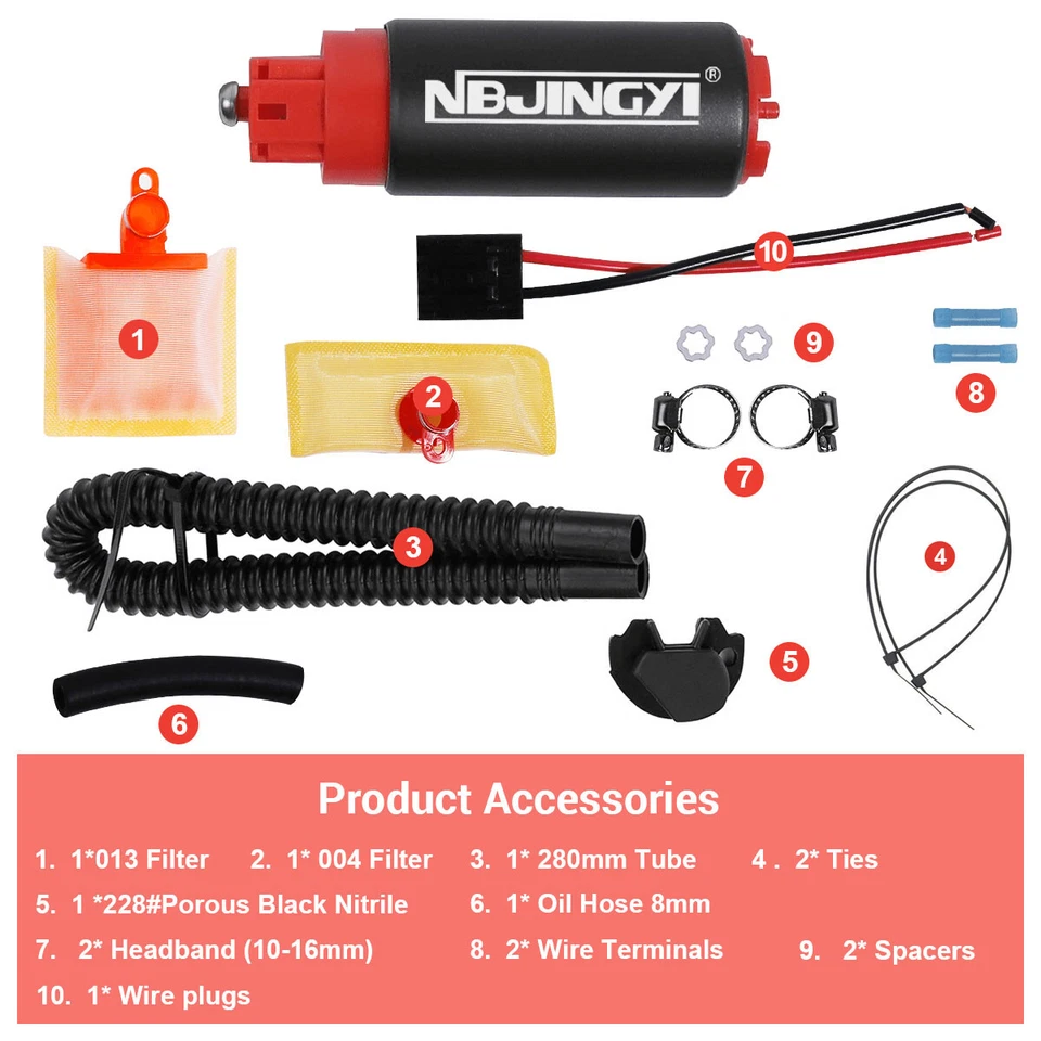 NEW 340LPH In tank High Performance Fuel Pump "Replace For Walbro 255LPH GSS342 Foto 4 de 4