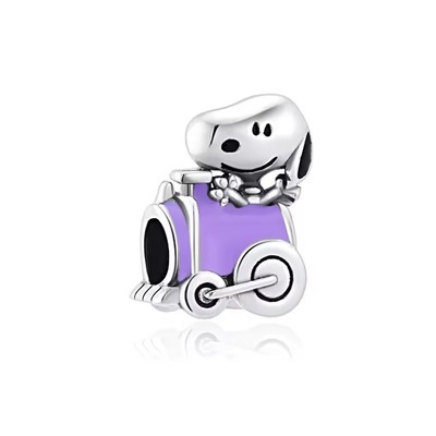 Snoopy in der Lokomotive Charm   Peanuts - aus 925 Sterling Silber für PANDORA