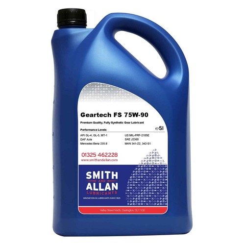 Fully Synthetic EP 75W90 Gear Oil API GL4 GL5 SAFXO Equivalent 5