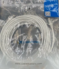 Ethernet Patch Cable Matters 160001-WHT-30 White Cat 6 UTP 24 AWG Cable 30 Feet