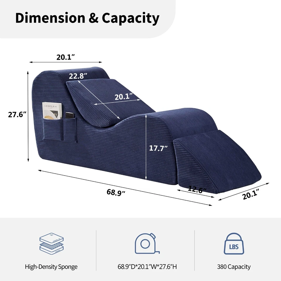 Yoga Recliner Chaise Lounge Couple-Sex Couch Sex Assist Sofa Sex Chair Yoga Sofa - Image 2 of 4
