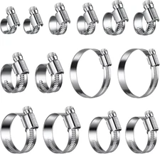 Heavy Duty Worm Gear Hose Clamp Assortment Kit 14 PCS(5/16 to 2-3/4 Inch)
