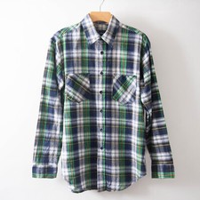 Vintage JC Penney Cotton Flannel Plaid Collared Button Down Shirt M