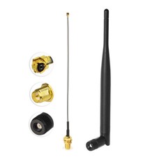 Dual Band 2.4GHz 5GHz 6dBi WiFi RP-SMA Antenna with IPX U.FL Cable All Test