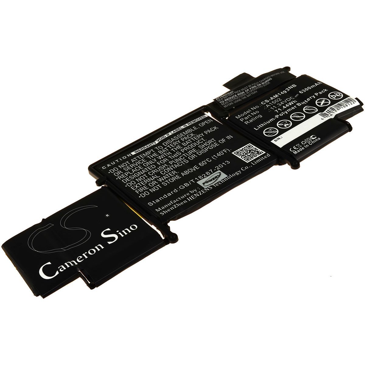Batteria per Portatile Apple MacBook Pro Core i7 3.0 13 (2014) 11,34V 6300mAh/71,4Wh Li