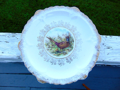 Vintage French SEVRES Ring Neck Pheasant Plate 10 5/8'' Diameter Nice!