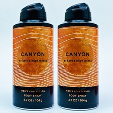 2 Bath  Body Works CANYON MEN Body Spray Mist Perfume 3.7 oz