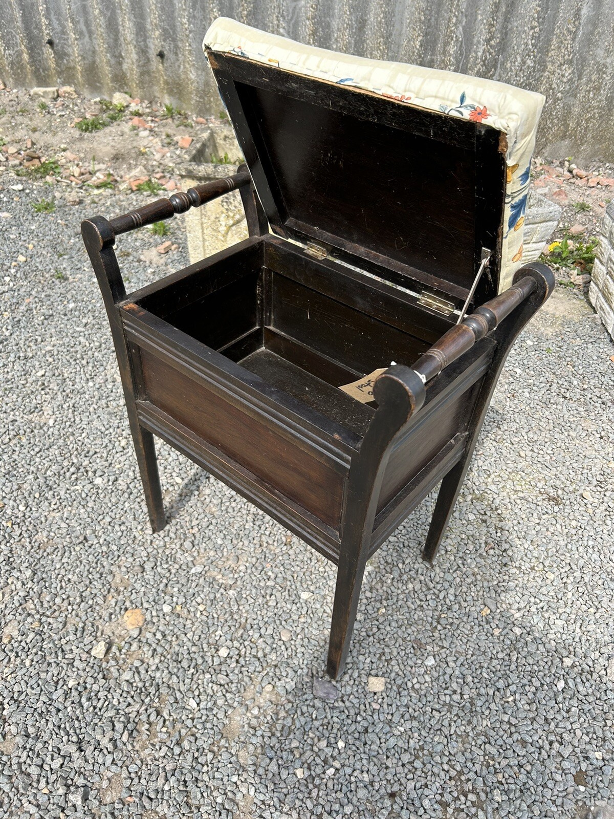 Vintage Oak Piano Stool eBay