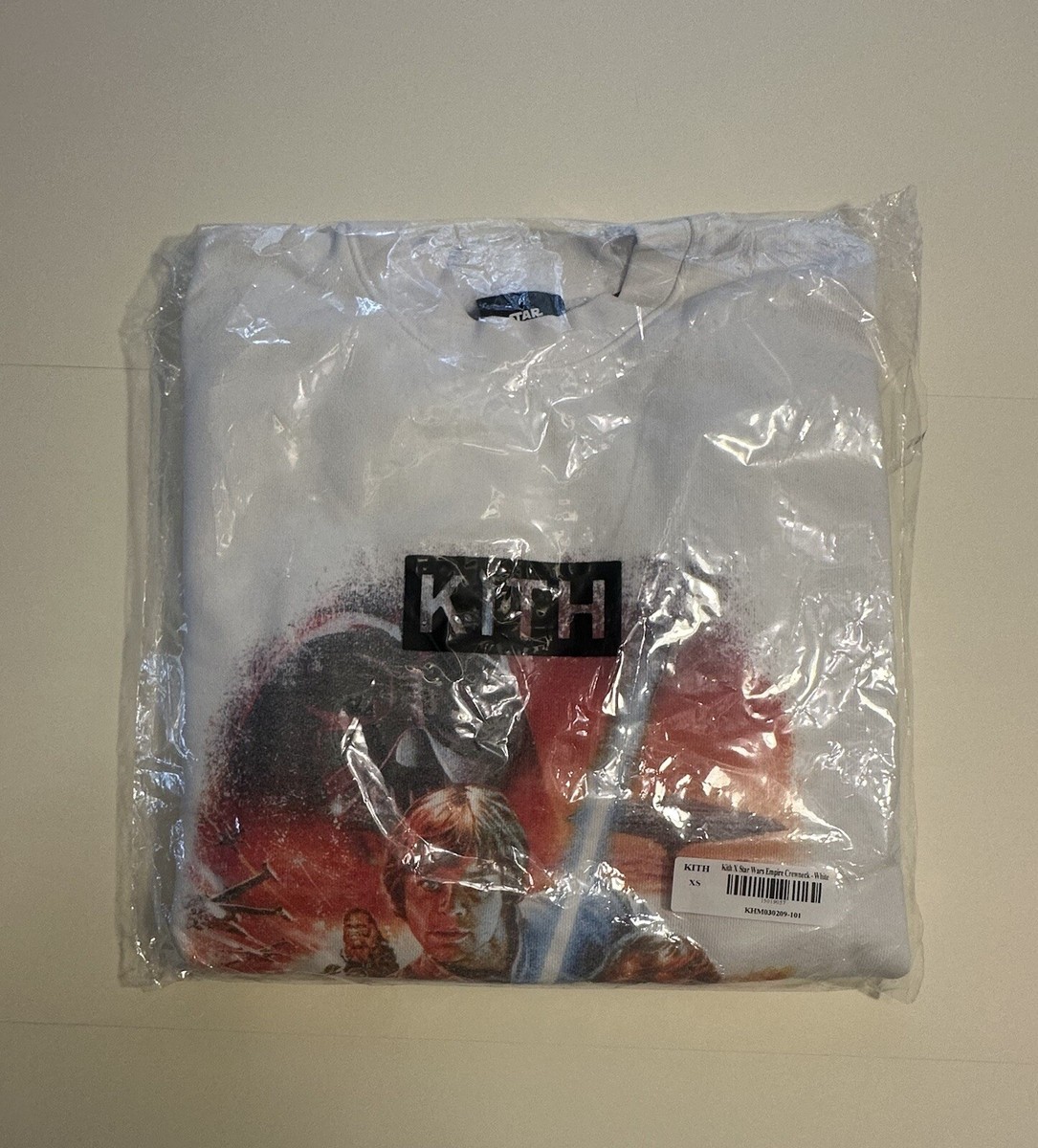 Kith x Star Wars EMPIRE Size XS Crewneck Sweatshirt WHITE