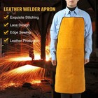 Leather Welding Welder Apron Blacksmith Mechanic Protective Working Gear Brown