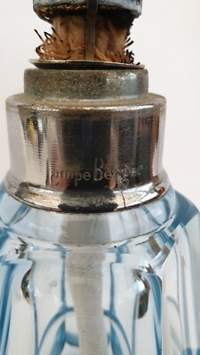 Lampe Berger Cristal Améthyste – Modèle Ancien Double Col 1930 – Bon état